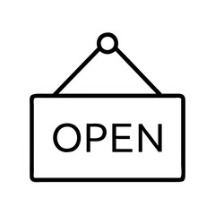 Poster - Open sign vector graphic business store shop market available now service welcome entrance access