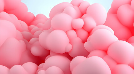 Fototapete - Pink Fluffy Cloud Texture Abstract Background