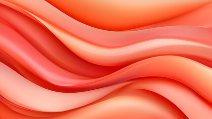 Aufkleber - Red Orange Gradient Abstract Background with Smooth Waves