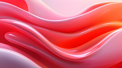 Poster - Soft Liquid Red and Pink Gradient Color Motion