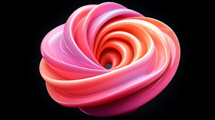 Aufkleber - Vivid Pink Orange Spiral Galaxy with Bright Core