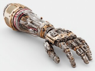 Poster - Bionic hand showcasing intricate technology and design elements.