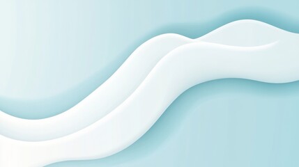 Poster - Abstract white wave design on light blue background, ideal for website banners