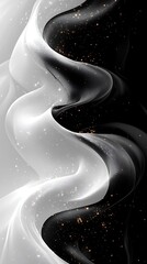 Wall Mural - Black swirls elegant white high resolution hd background