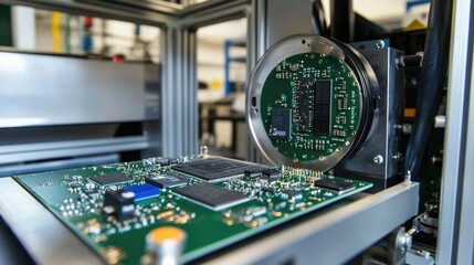 Poster - Circuit boards and embedded systems inside an open industrial control cabinet