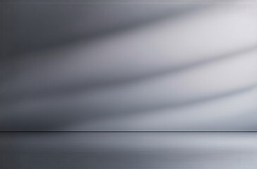 Aufkleber - Minimalist scene featuring a gray wall with soft, curved shadows creating an abstract pattern. Clean and simple backdrop for various uses.