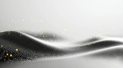 Wall Mural - a black and white image of a mountain with gold specks on it
