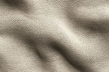 Poster - A close-up shot capturing the intricate texture of a woven fabric, showcasing the play of light and shadow across its undulating surface, creating a sophisticated, neutral background.