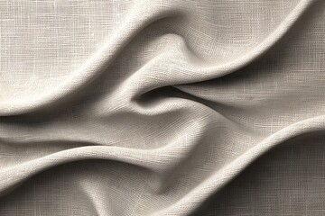 Poster - Elegant textured fabric with subtle folds, showcasing a sophisticated weave pattern and creating a visually appealing and tactile surface, perfect for background.