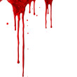 © Sean - Red blood or paint flowing down on transparent background. Halloween, murder and horror concept. Red ink splash, splatter and stain.
