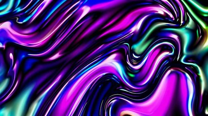 Fototapete - Smooth elegant metallic holographic iridescent gradient animation looping background in different colors, perfect for any project that needs a touch of luxury and elegance