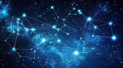 Night sky constellation cosmic nebula background