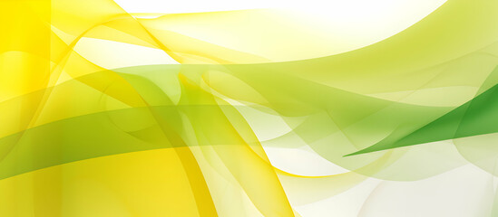 Poster - Fluid gradient backdrop featuring graceful curves, yellow, green, and white hues