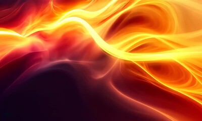 Poster - Abstract fiery energy wave background flowing with dynamic motion and vivid colors