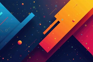 Wall Mural - geometric abstract shapes, bold colors, modern design, contemporary, colors, circles