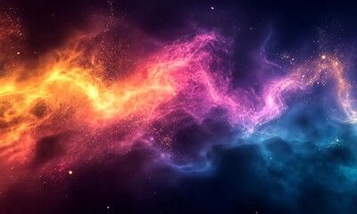 Poster - Mesmerizing nebula animation showcasing vibrant colors and cosmic formations