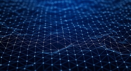 Poster - Creating a Dynamic Digital Network Background with Connected Dots and Lines