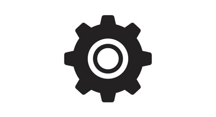 Poster - Cogwheel setting icon vector illustration showcasing engineering and maintenance processes for design projects and presentations