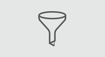 Poster - Minimalist funnel icon illustration for data filtering and sales conversion process