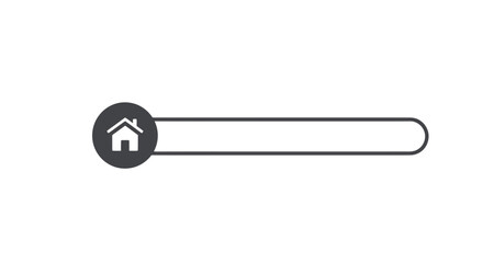 Poster - Minimalist navigation bar with home button perfect for website design and user interface projects offering clean aesthetic and intuitive browsing