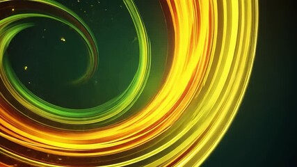 Poster - dynamic swirl of colors abstract movement in green, yellow, and orange, evoking fluidity and energy 