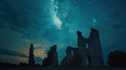 Wall Mural - cityscape night sky dramatic