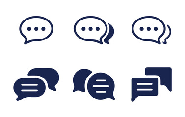 Poster - Text, Chat,  message,  icon set, Chat speech bubble, Social media message. Vector illustration  Eps 10