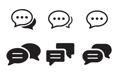 Poster - Text, Chat,  message,  icon set, Chat speech bubble, Social media message. Vector illustration  Eps 10