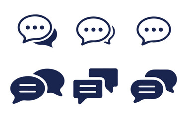Poster - Text, Chat,  message,  icon set, Chat speech bubble, Social media message. Vector illustration  Eps 10