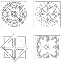 silhouette vector design illustration sketch icon background pattern art decoration ornament classic