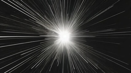 Poster - Dynamic Cosmic Explosion Bright Light Radiates Energy and Speed in Abstract Lines, Creating Burst of Movement and Illumination.