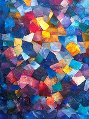 Poster - Colorful mosaic abstract painting