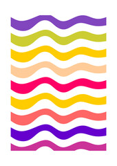 Poster - Abstract pattern of wavy horizontal lines with colorful colors. Abstract texture background with rainbow colors