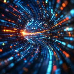Poster - Digital Tunnel of Light, Abstract