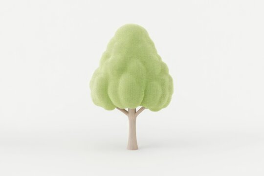 3D rendered cartoon tree
