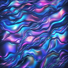 Poster - Vibrant abstract waves digital art fluid design colorful environment artistic viewpoint modern concept