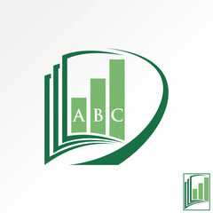 Poster - Logo design graphic concept creative premium vector stock image top sell paper layers chart like initial D font analysis finance development project