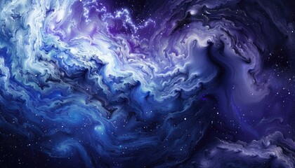 Poster - Galaxy scene of vibrant planet inside outer space orbit with vividness of light from nebula or star. Universe scenery with various celestial object of cosmos perfect for astronomy background. AIG61.