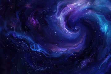 Poster - Galaxy scene of vibrant planet inside outer space orbit with vividness of light from nebula or star. Universe scenery with various celestial object of cosmos perfect for astronomy background. AIG61.