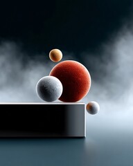 Poster - An abstract representation of celestial harmony, where planets, nebulae, and digital artifacts coalesce in a symphony of light and energy. Dreamlike hues, immersive depth, cosmic surrealism,