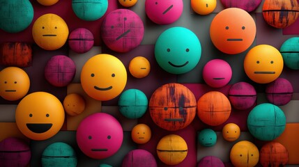 Poster - Vibrant Scene of Smiling Faces on April Fool's Day Creating a Happy and Playful Atmosphere