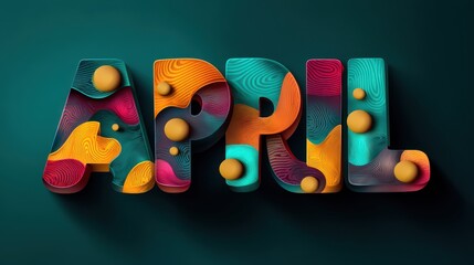 Poster - Cheerful Typography for April Fool's Day with Bright Colors and Playful Design Elements