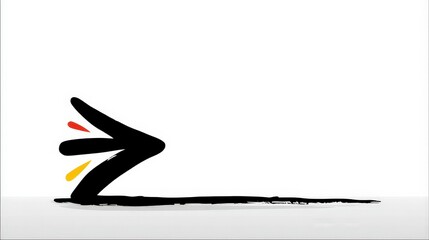 Poster - Abstract Black Arrow Right Direction Minimalist Design Graphic