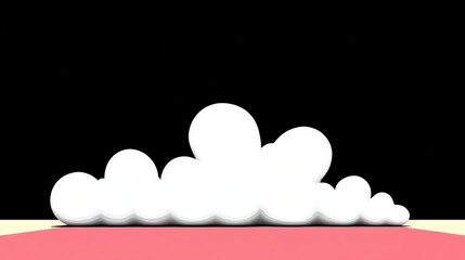 Poster - Abstract White Cloud Formation on Pink   Black Background