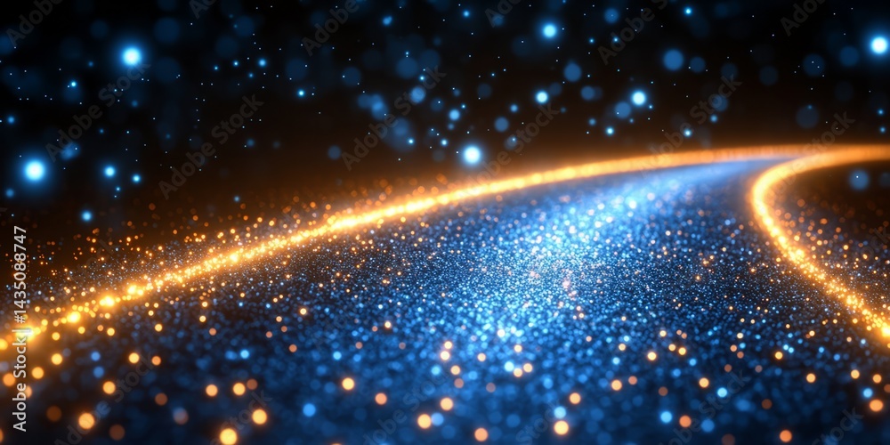 Prominence Path Illuminated Path: A mesmerizing depiction of a glowing, winding pathway ...