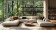 © GASTAN ALVARENDRA ST - Modern living room with expansive garden views.