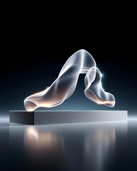 Poster - an artistic interpretation of a celestial windstorm, where flowing energy ribbons weave through a ba