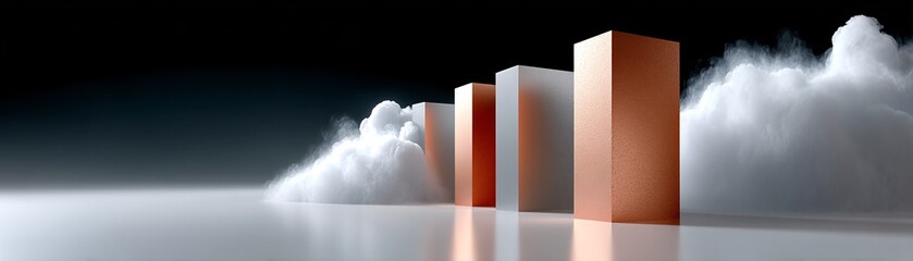 Poster - A futuristic cosmic skyline, where celestial skyscrapers made of stardust rise against a nebula-filled sky. The fusion of science fiction elements and ethereal space aesthetics creates a visually