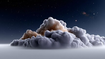 Poster - a mesmerizing cosmic landscape with swirling nebulae and radiant celestial bodies, infused with abst