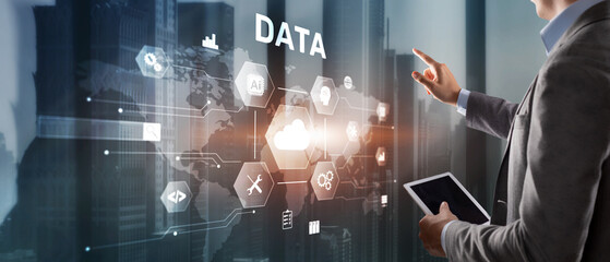cloud computing, data storage and security 2025 concept